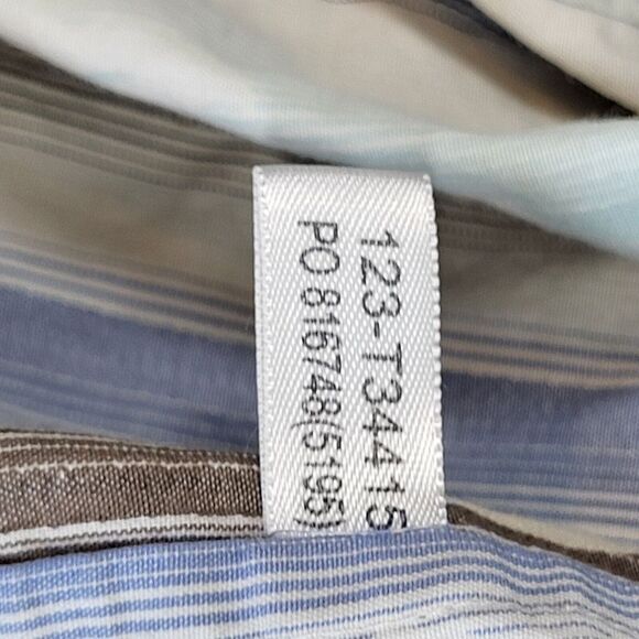 Tommy Bahama Long Sleeve Button-Up Shirt Mens L Striped Floral Cotton Silk Blend - Picture 14 of 16